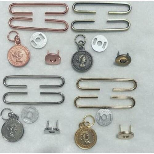 DIY women simple coin bag metal clasp with magnet button set purse frame 10sets/lot vintage women head carved