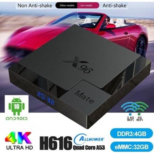 5PCS X96 mate Andriod 10.0 TV Box Allwinner H616 BT5.0 2.4G/5G wifi Media player x96q max T95 C1