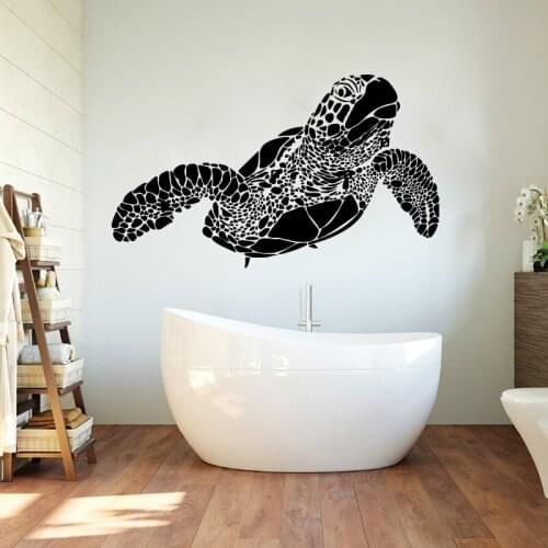 Bathroom Toilet Ocean Fish Nautical Wall Stickers Turtle Animal Wall Stickers Kids Room Bedroom Vinyl Home Decor