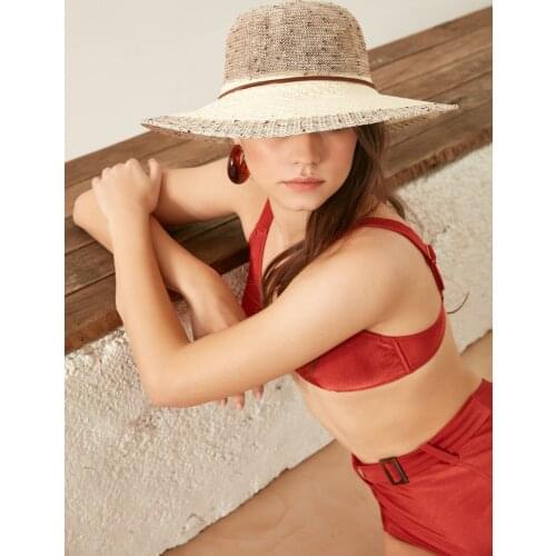 C & City Womens Sun Straw Hat T1740-19
