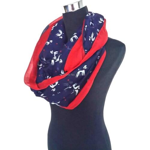 Cute Animal Dog Poodle Print Womens Infinity Loop Scarf Accessories, Free Shipping