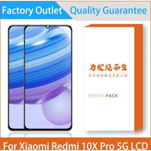 6.57'' LCD Display For Xiaomi Redmi 10X Pro 5G LCD Display With Touch Screen Digitizer Assembly Repair Replacement With Frame