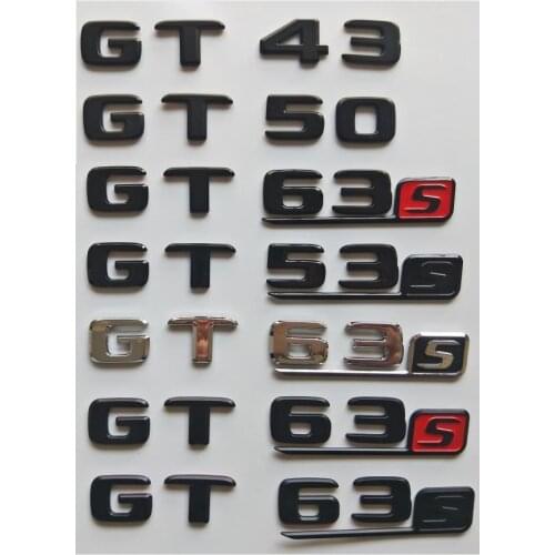 Letters Trunk Emblems Badges Sticker for Mercedes Benz C190 Coupe X290 R190 Convertible AMG GTs G T 43 GT 50 GT63s GT53 4MATIC
