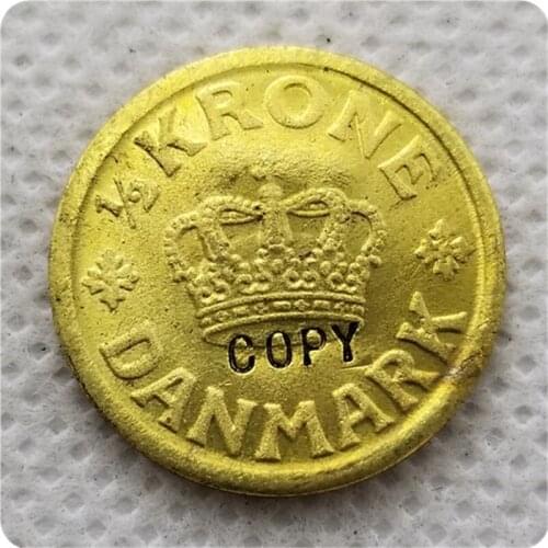1939 DENMARK 1/2 KRONE COPY commemorative coins-replica coins medal coins collectibles