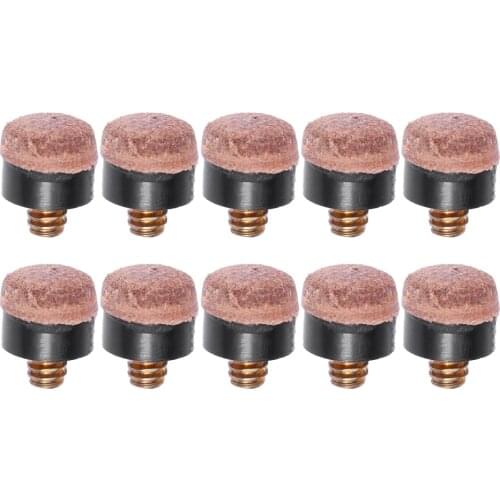 20Pcs Screw On Cue Tips For Billiard Pool Cue Stick And Snooker Cue Replacement Parts Stick Repair Tool For Snooker 10mm