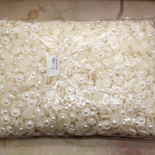 2000pcs/lot 9mm flatback ABS resin imitation pearl sunflower flatback cabochon diy scrapbooking,VJ4