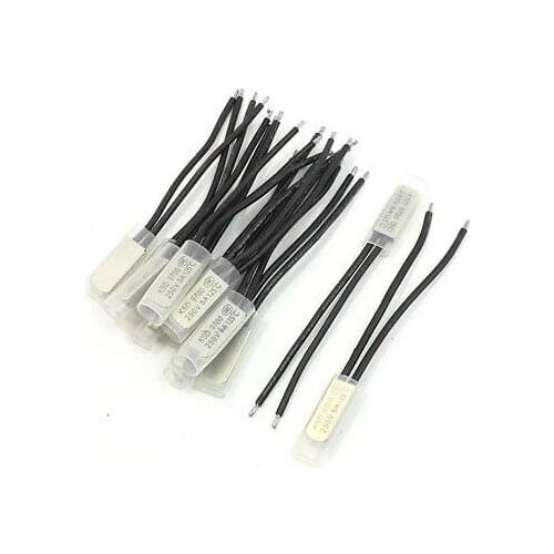 250V 5A NC. 125C Bimetal Thermostat Temperature Control Switch 12 Pieces