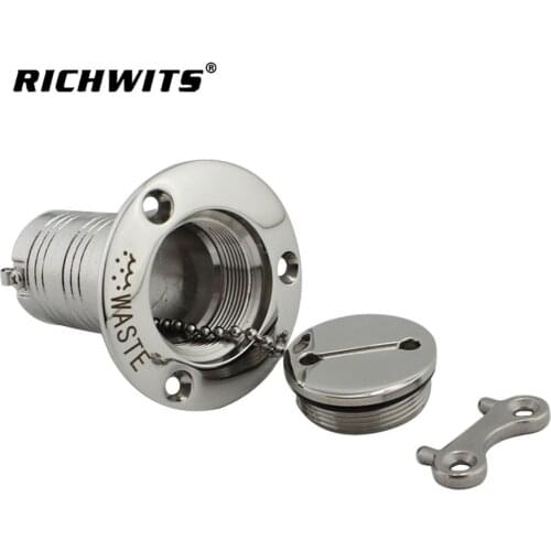 316 Stainless Steel Deck Filler Cap With Key GAS DIESEL FUEL WASTE WATER 38mm 50mm Mirror Polish Marine Hardware Deck Filler