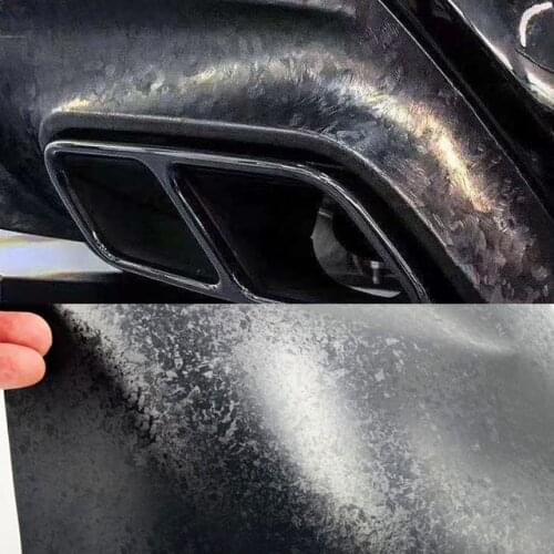 3D Forged matt black Carbon Vinyl Wrap with Air Release Bubbles Free Self Adhesive DIY Styling Car Sticker Decal Wrapping