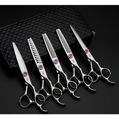 6.0 5.5 Inch Hair Cutting Scissors Hairdressing Professional Barber Hair Scissors Set Thinning Shear Japan 440C Scissors