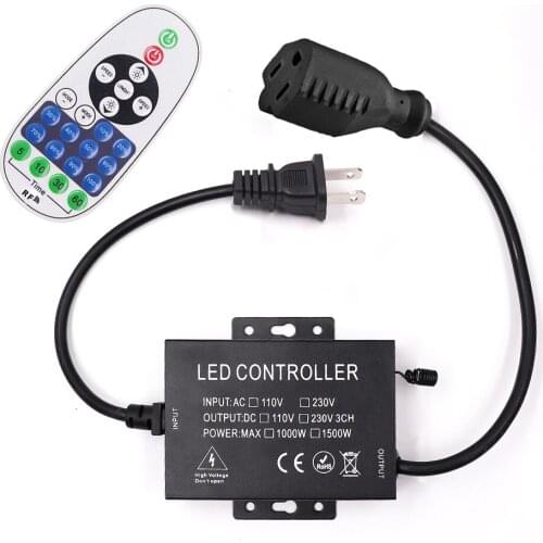 AC 110V 220V LED Strip Light Dimmer 1500W 23KEYs Remote Control String Light/LED Bulbs/LED Strip Lights Controller US/EU/AU