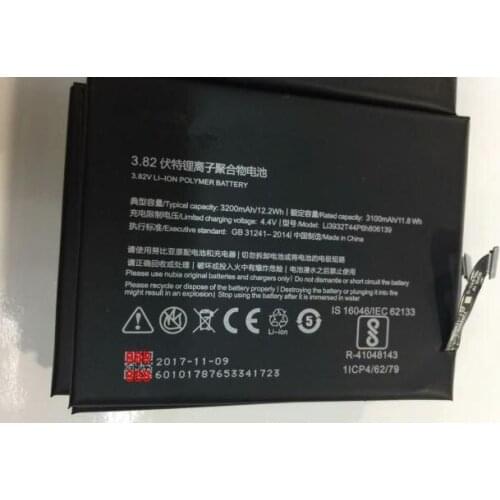 Li3932T44P6h806139 cell phone Battery For ZTE Nubia Z17 NX563J Battery 3200mAh with Repair Tools