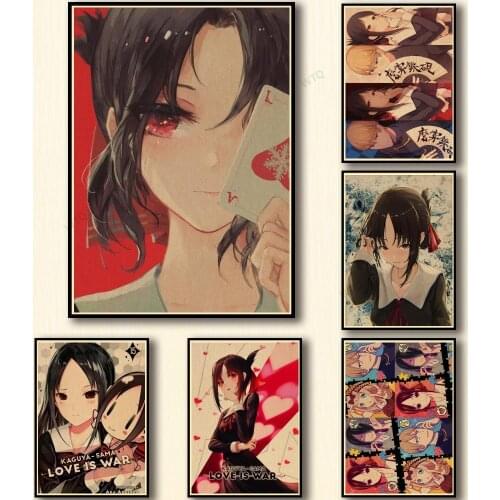 WTQ Anime Posters Kaguya Sama Love Is War Canvas Painting Wall Decor Retro Poster Wall Art Picture Decoration Home Decor