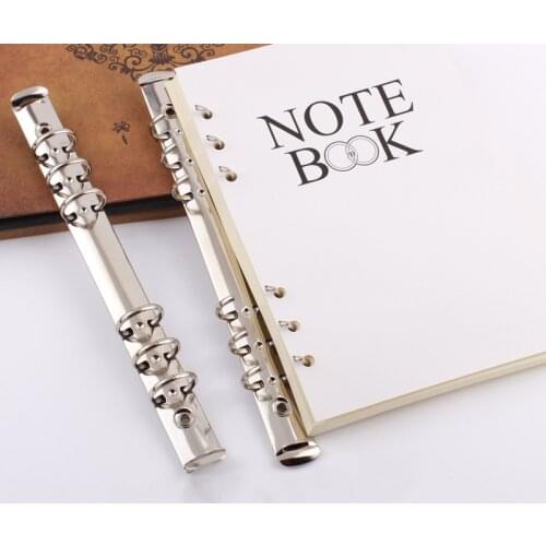1pc A6 Metal Spiral Binder 6 Rings Stationary Notebook Folder Clips DIY Album Scrapbook Clips Ring Binder Desk Calendar Circle