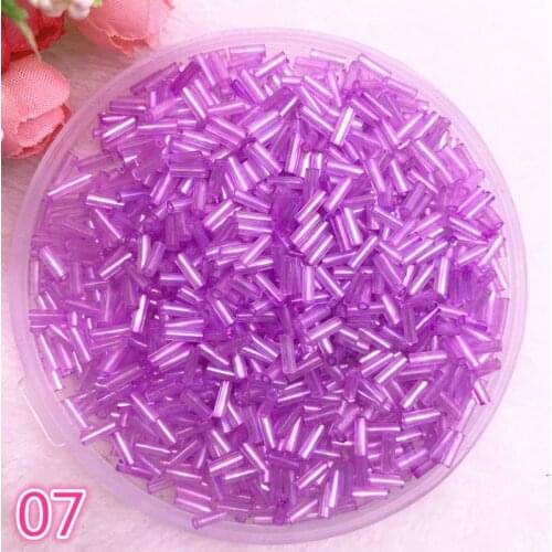 New 2*6.5mm 400pcs/lot Czech Cylindrical Glass Bugle Beads European Seed Long Tube Two Hole Loose Beads for Jewelry Making #07