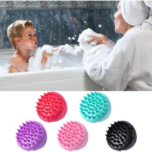Scalp Massage Brush Comb Sharp Silicone Head Body Shampoo Hair Washing Brush Lightweight Easily Carrying Hair Part