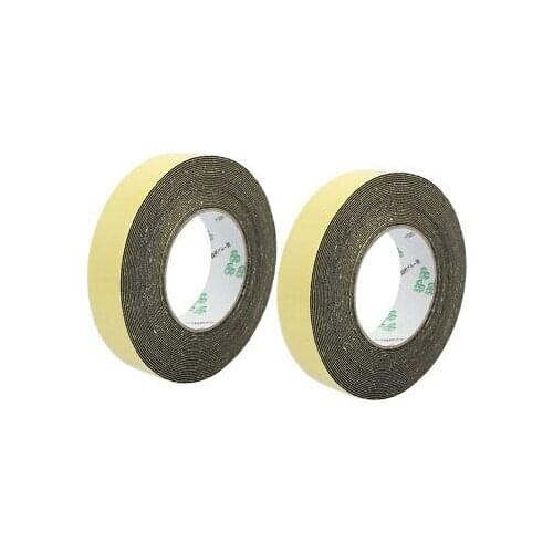 2Pcs 30mm Width 1mm Thickness Single Side Sponge Foam Tape Black 10 Meter Length