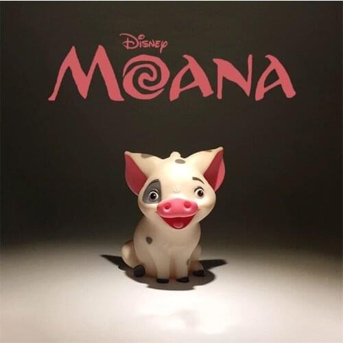 Disney Moana Princess Movie Pig 9cm Action Figures Anime Figurine Toy Decoration Collectibles Toys For Children Gifts