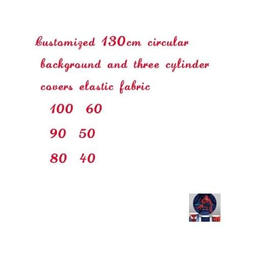 Customized 130cm round cover and 3cylinder covers elastic fabric