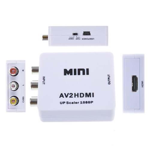Mini HDMI to 3RCA Composite AV Converter Fr TV/PC/PS3/Blue-ray DVD 1080P For FPV Airplane