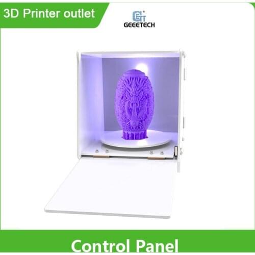 Geeetech UV Resin Curing Box with 360° Rotating Turntable UV Curing Light Station Machine for 405nm Resin for SLA DLP LCD 3D UV