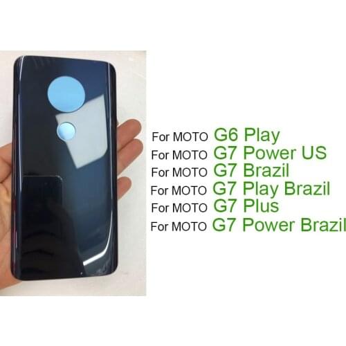 Battery Door Housing Glass Back Cover For Motorola Moto G6 Play G7 Plus G7 Play G7 Power Rear Back Battery Case Housing Adhesive