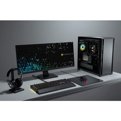 Corsair 5000D tempered glass mid tower ATX case solid steel front Panel, corsair RapidRoute cable management system included two