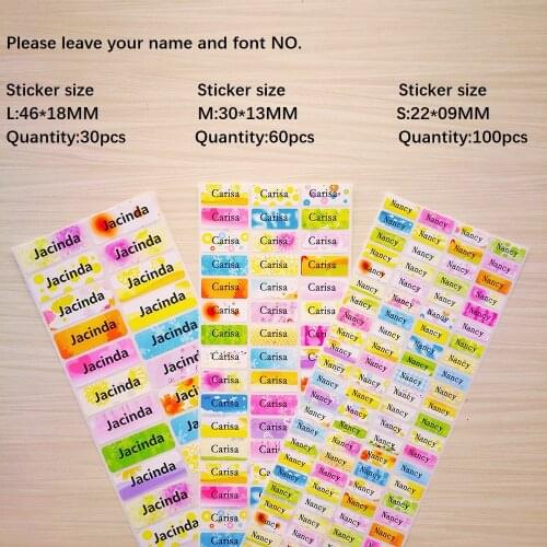Colorful customizable name stickers waterproof anti-tear scrapbooking accessories labels vintage scenery stickers