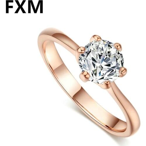 FXM 2021 Fashion Crystal CZ Womens Ring Trend AAA White Cubic Zirconia Design Rings for Women Wedding Jewellery Gifts