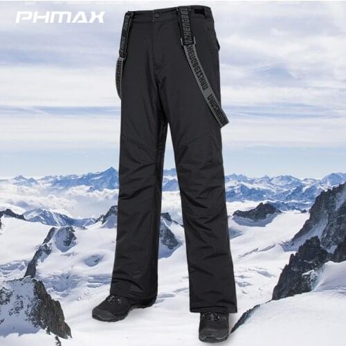 PHMAX Snowboard Pants Men Windproof Outdoor Sports Running Pants Male Waterproof Thermal Ski Pants Keep Warm Skating Trousers