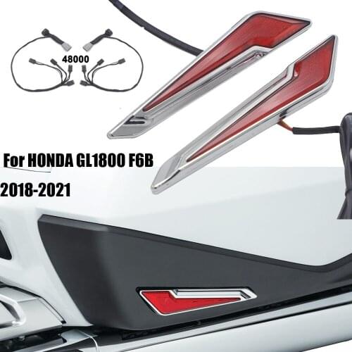 NEW Led Turn Signal Side Saddlebag Lnserts For HONDA GL1800 F6B 2018-2020 2021 Gold Wing Decorative Lamp LED Marker Light Set