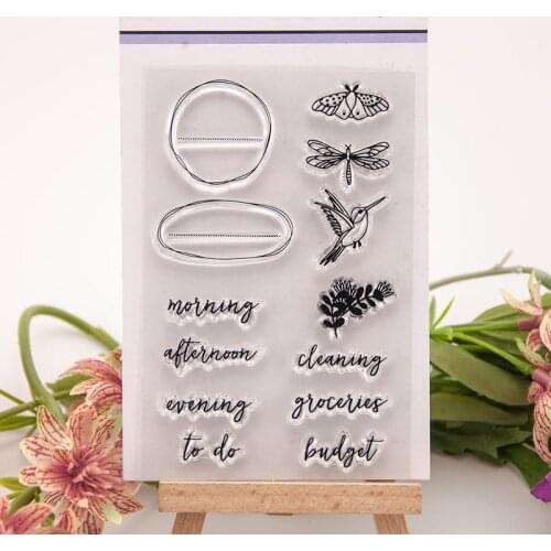 Transparent Clear Stamp for DIY Scrapbooking/Card Making/Kids Christmas Fun Decoration Supplies T1329 Bird Dragonfly