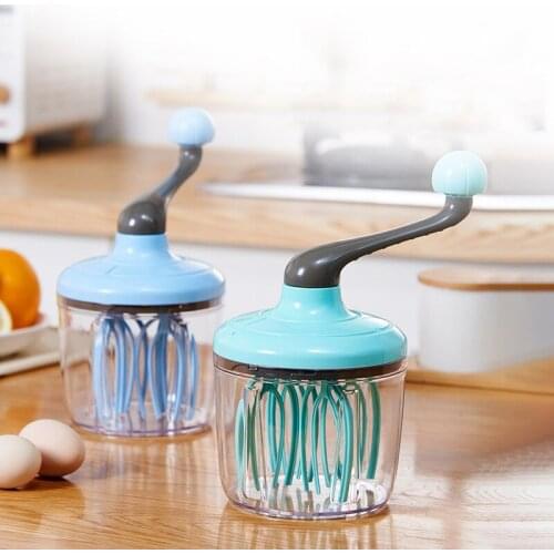 Hand Crank Egg Beater Simple Mini Semi-Automatic Egg White Milk Foam Cake Cream Whisk Home Cooking Baking Kitchen Tools