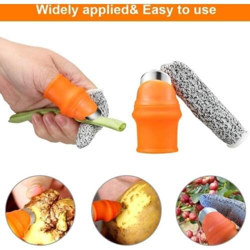 Silicone Thumb Knife Gardening Thumb Cutter Multi Shape with Silicone Forefinger Cover and Finger Protectors Finger Cots