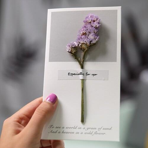 Dried Flower Wedding Favors for Guests Thank You for Your Order Business Card 3d Cards Gifts for Girlfriend