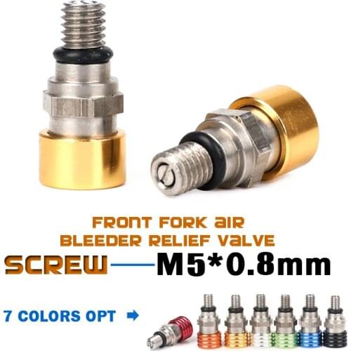 Universal M5x0.8 Screw Front Fork Air Bleeder Relief Valve For CR CRF YZ YZF WRF KX KXF RMZ 85 125 250 450 MX Motocross Enduro