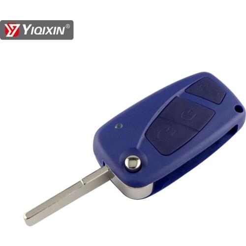 YIQIXIN 10PCS Replacement Flip Folding Remote Car Key Case Cover 3B For Fiat 500 Key Shell Panda Stilo Ducato Punto SIP22 Blade