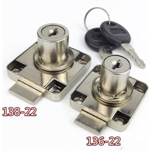 136 138-22mm Lock Core Desk drawer lock Wardrobe Cabinet Iron Cam Locks Anti-theft Security Furniture Hardware