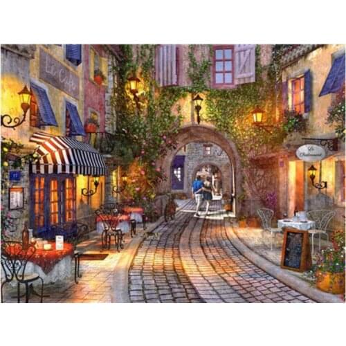 City landscape diamond painting street scenery mosaic art canvas embroidery cross stitch rhinestone picture puzzle wall decor