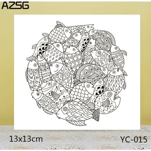 AZSG fish Clear Stamps/Seals For DIY Scrapbooking/Card Making/Album Decorative Silicone Stamp Crafts