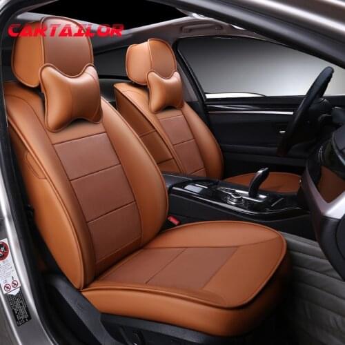 CARTAILOR Quality Cowhide Leather Automobiles Seat Covers Styling for Citroen C5 Car Seat Cover Set Accessories for Cars Seats
