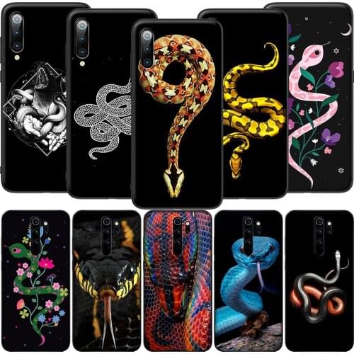 GX222 Snakes and Flowers Case for Xiaomi Note 10 8Lite CC9 9 9T 10T A1 A2 A3 5X 6X F1 Poco F2 X3 NFC M3 Pro Lite