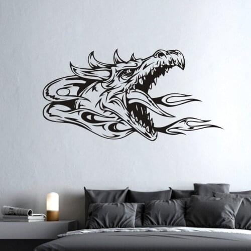 Dragon Vinyl Decal Long Car Door Sticker Posters Wall Decals Quadro Parede Decor Mural Wild Animal