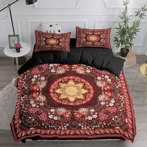 Home Textiles Noedic Bedding Sets for Adult Bohemia Pattern Duvet Cover King Size Luxury Quilt Cover Pillowcase Bed Cover 135