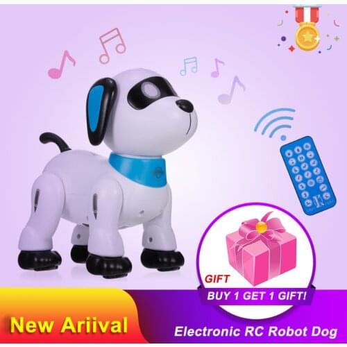 LE NENG K21 Electronic Robot Dog Stunt Dog Remote Control Robot Dog Toy Voice Control Music Dancing Toy for Kids Birthday Gift