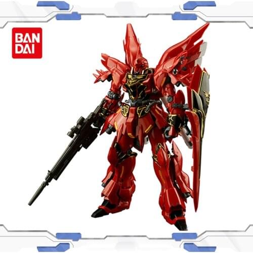 Bandai Anime Model Assembly Gundam RG 1/144 MSN-06S Sinanju RG22 Action Figure Robot Decoration Toy Childrens Gift