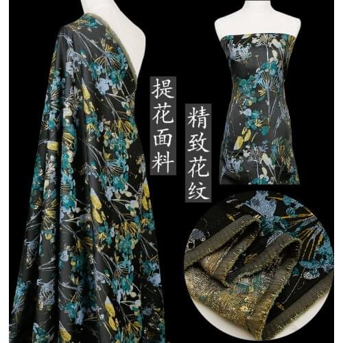 Exquisite pattern jacquard fabric fashion garment fabric sewing materials for DIY fursuit satin dress and dress with embroidery