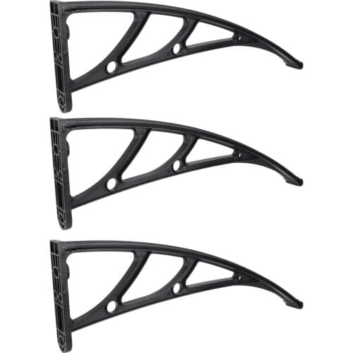 3pcs Outdoor Balcony Awning Support Rain Cover Bracket Sturdy Door Window Eaves Awning Holder 3mm Steel Bracket Slot Width
