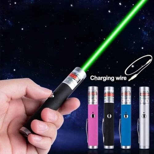 USB charging laser pointer green laser sight green hunting laser 5MW powerful green hunting laser equipment survival tool emerge