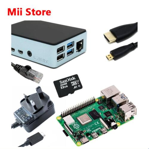 Raspberry Pi 4 Model B 2GB RAM linux Development Board Cortex-A72 64-bit Quad core 1.5GHz SOC 2.4&5.0 GHz WiFi Bluetooth 5.0